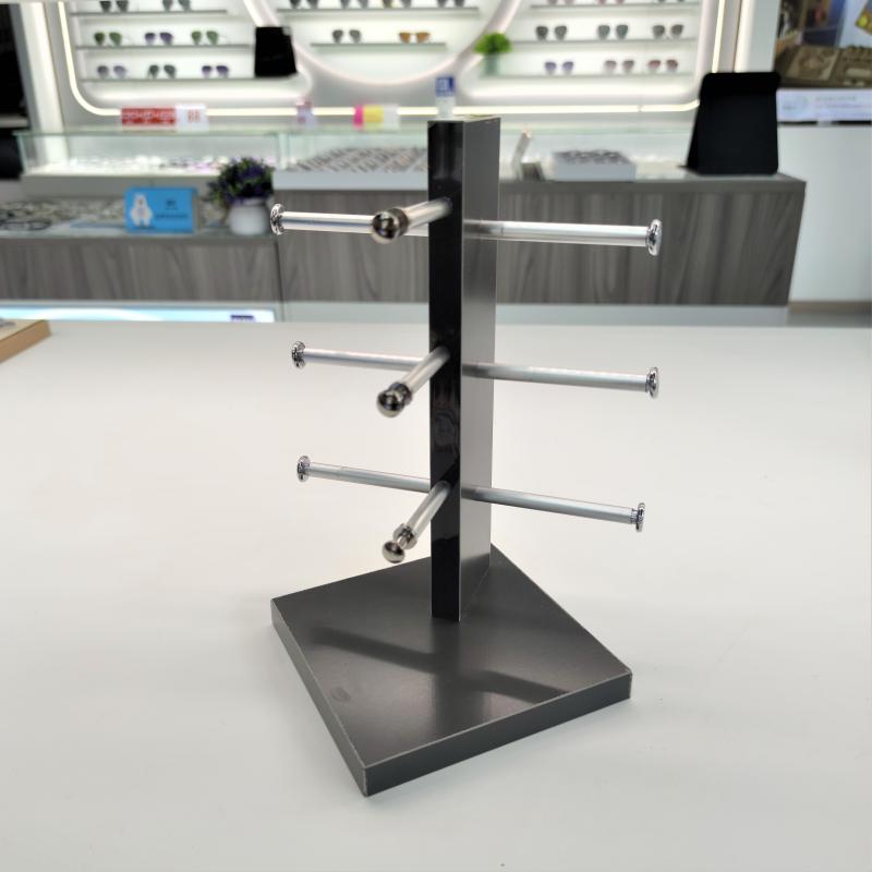 Wooden Double-Row Sunglasses Display Stand for Wayfarer Glasses