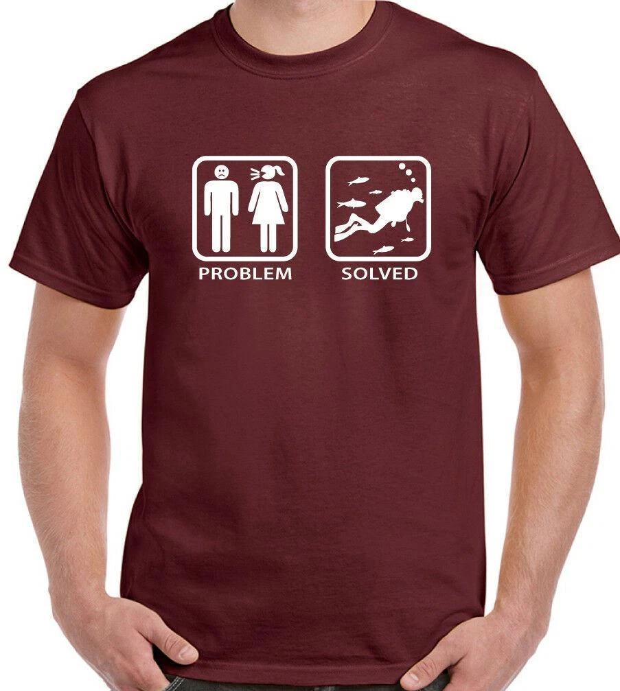 Buceo Camiseta Hombre Divertido Bucear Mar Buzo Equipment Gear Problem Solved XXXXL