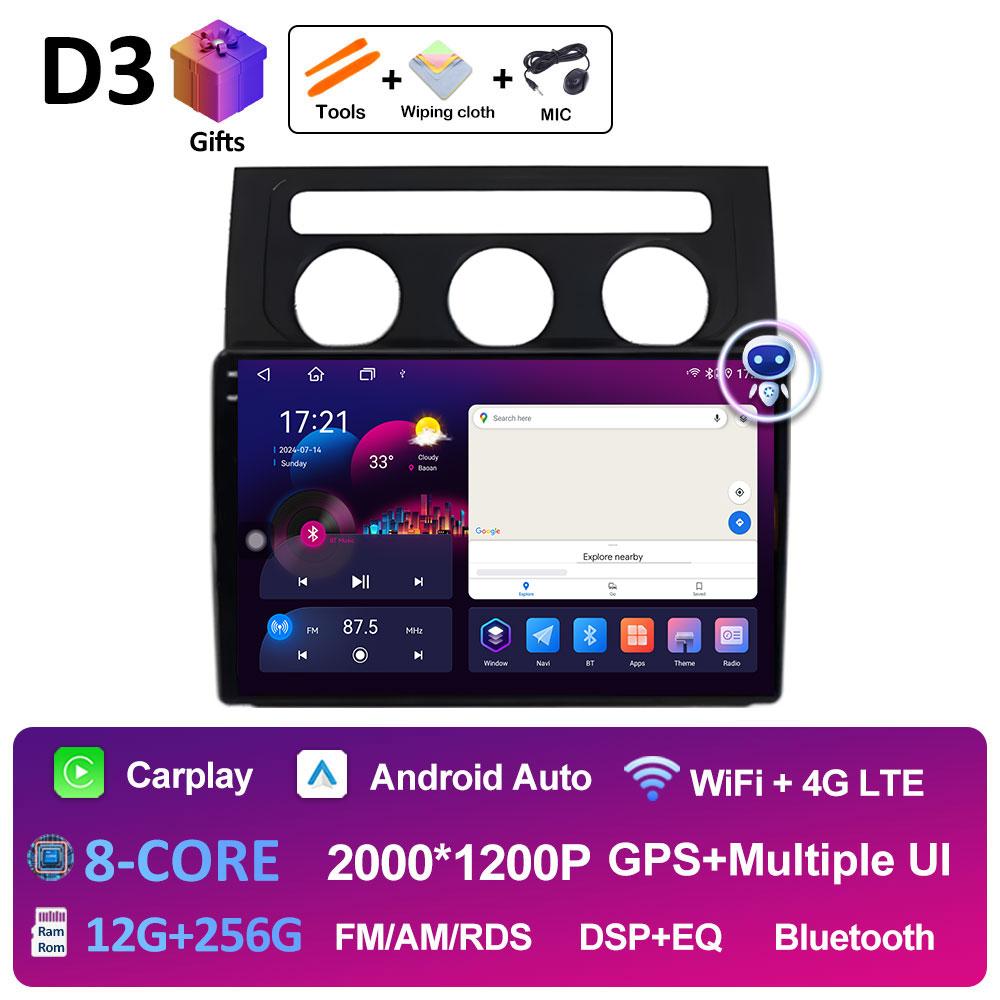 Navigation GPS Wireless Carplay For Volkswagen VW Touran 1 2003 2004 2005 - 2010 Autoradio Cooling Fan DSP Stereo Accessories BT