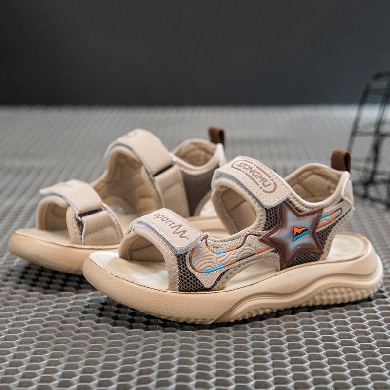 Neue Sommer Kinder Sandalen Atmungsaktiv Leicht Elastisch Bequem Weiche Sohle Lässige Strandschuhe