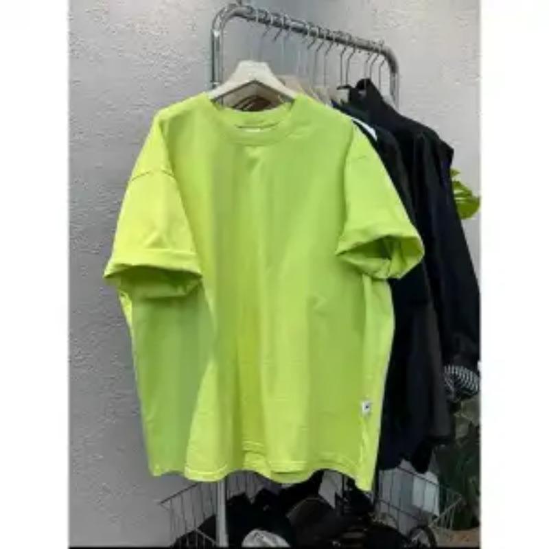 Fashionable Round Neck Unisex Pink Oversized Crew Neck T-Shirt Casual Short Sleeve Basic