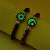 2 Pcs/Set Luminous Braided Rope Couple Bracelets for Lovers Sun Moon Butterfly Glow In the Dark Chains Noctilucent Jewelry Gift