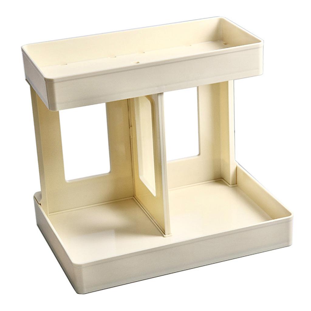Double Layers Desktop Storage Rack Modern   Makeup Shelf   for Vanity Bathroom