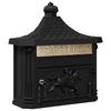Wall Mounted Mailbox with Door Black 40.5 X 16 X 45 Cm