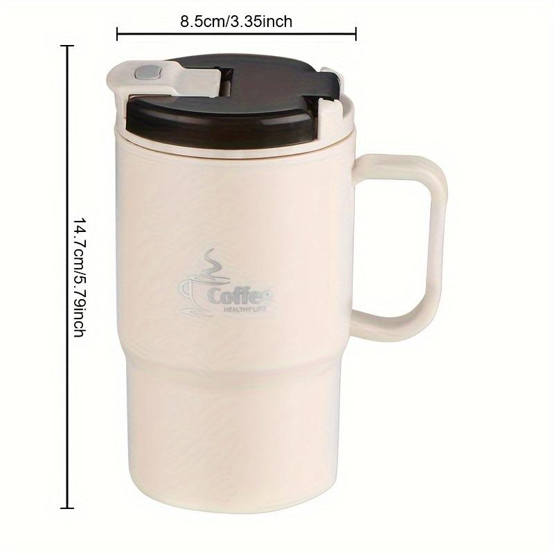 550ML Stainless Steel Coffee Mug Reusable Office Multipurpose Strainer&Spoon Double Layer Tea Water Cup Anti Scalding Drinkware