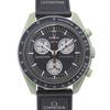 OMEGA Mission On Earth Speedmaster Watches SO33G103 Moonwatch X Swatch Collaboration NavyDial Ceramic Quartz Chronograph Women Used