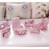 Openable Pink Furniture Jewelry Box Earrings Bracelet Ring Necklace Display Storage Cases Mini Armchair for Dollhouse