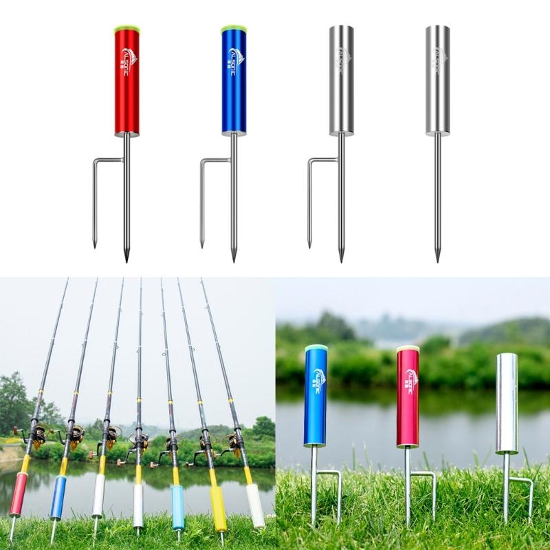 Fishing Rod Poles Holder Convenient Sea Poles Holder Insert Ground Metal Stand