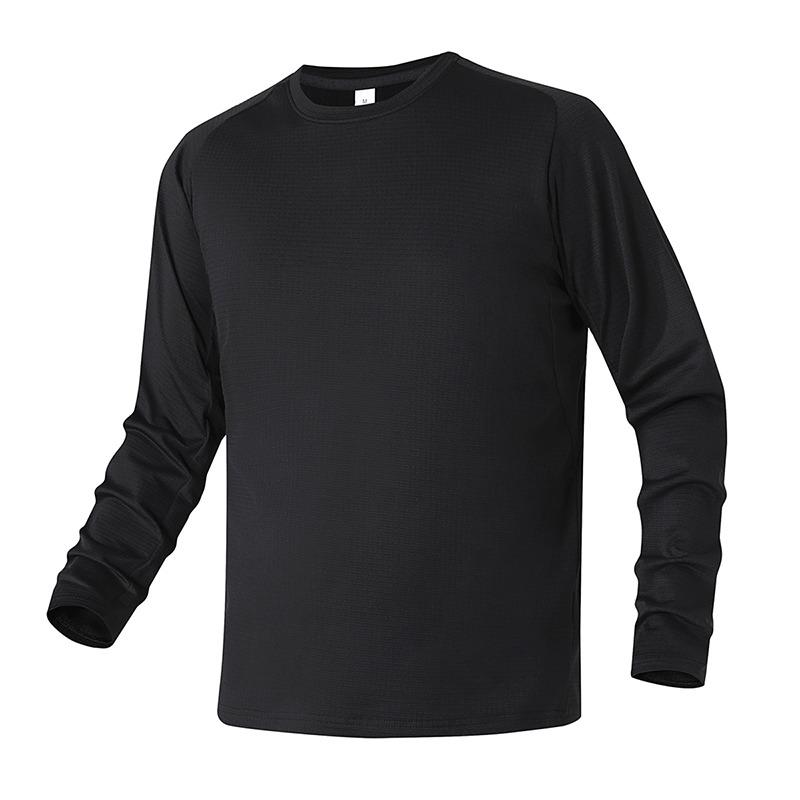 Bluza Męska z Okrągłym Dekoltem z Długim Rękawem Jesienno-Zimowa Koszulka Bazowa Męska Modna Casualowa Góra