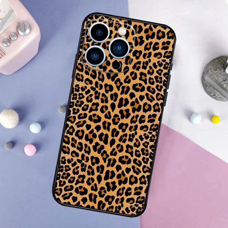 Applicable To Apple IPhone13 Mini Mobile Phone Case, Black and White Leopard Print Texture Mobile Phone Case, Painted and Anti-drop