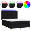 VidaXL Sommier à Lattes de Lit avec Matelas et LED, Lit Rembourré, Lit Double, Lit Adulte de Chambre à Coucher Intérieur, 3139191