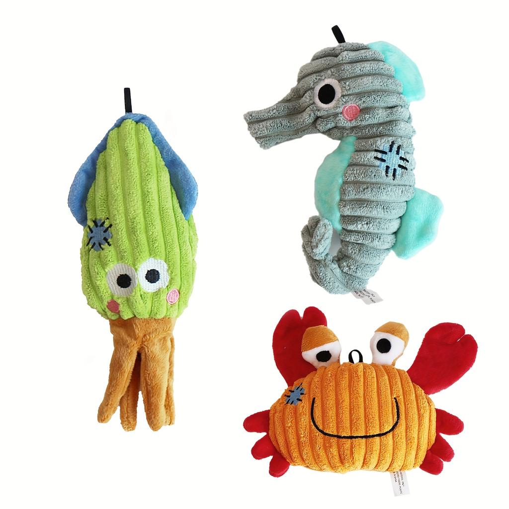Interactive Dog Squeaker Toy Puppy Toys Durable Corduroy Squeak Pet Toys Dogs Indestructible Dog Plush Chewing Toy Pet Bite Toys