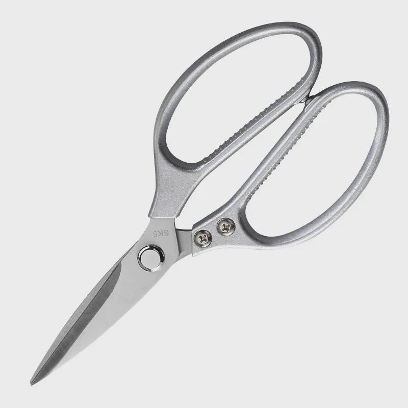 Multifunctional Stainless Steel Kitchen Scissors: Strong Aluminum Handle, SK5 Blades for Food & Chicken Bones