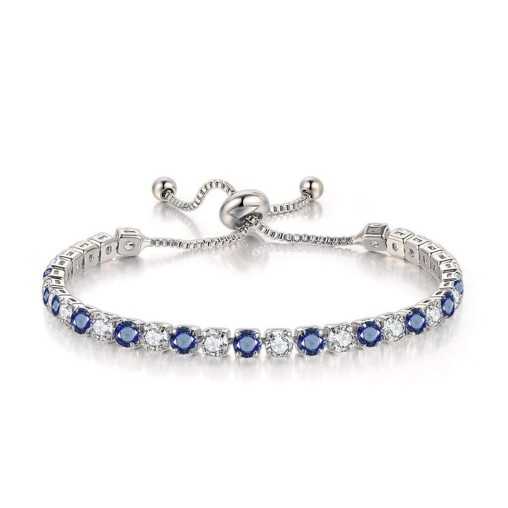 Adjustable Colorful Birthstone Tennis Bracelet for Women Multicolor CZ Crystal Wedding Birthday Gift Hand Jewelry