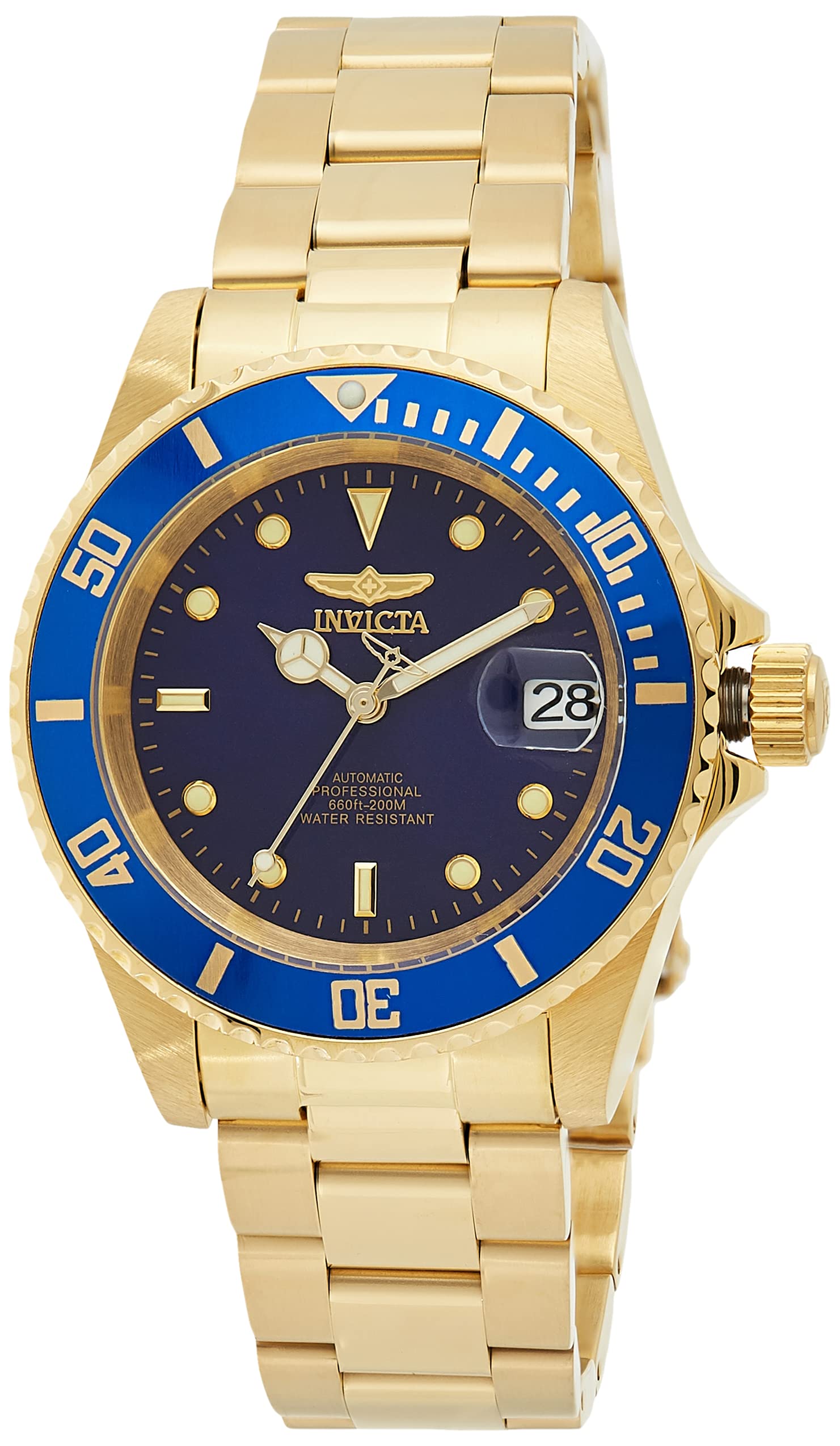 

[Invicta] Pro Diver Automatic Watch 40mm Case Gold Stainless Steel Strap Blue Dial 8930OB Men s Genuine Imported Product [Item]