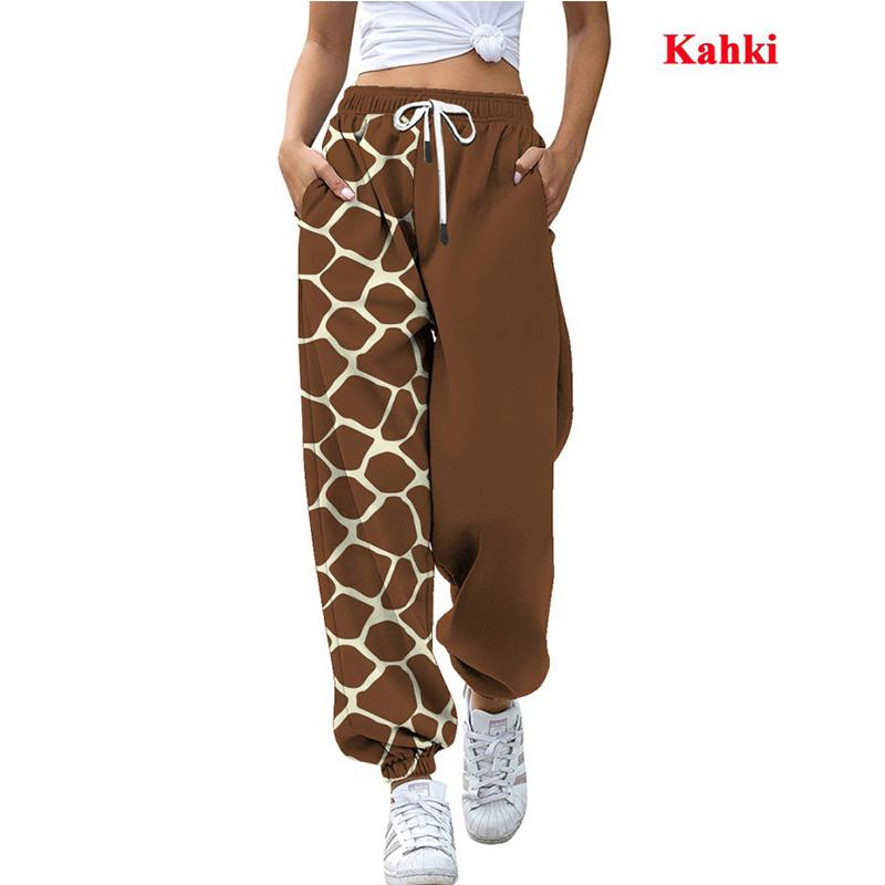 

Женские модные цифровые спортивные спортивные штаны с шитьем XXL