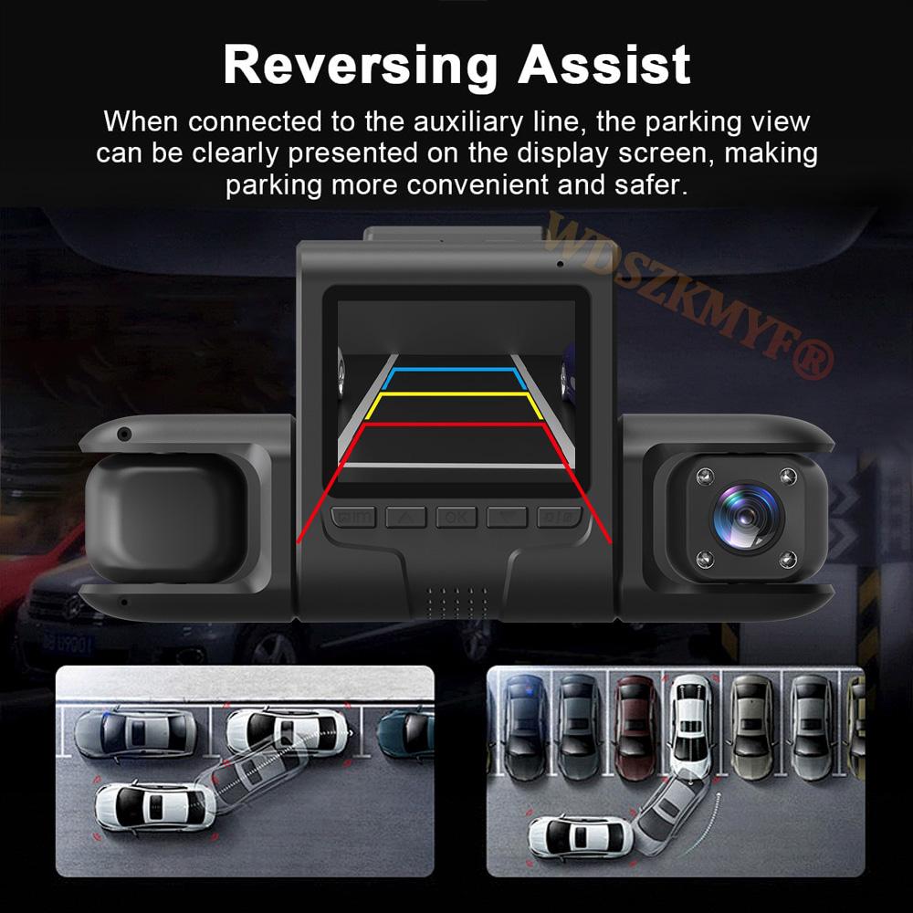 360° Parking Monitor Car Dash Cam 3/4 Channels Video Recorder 1080P Car DVR Front inside Rotatable and Rear View Night Vision