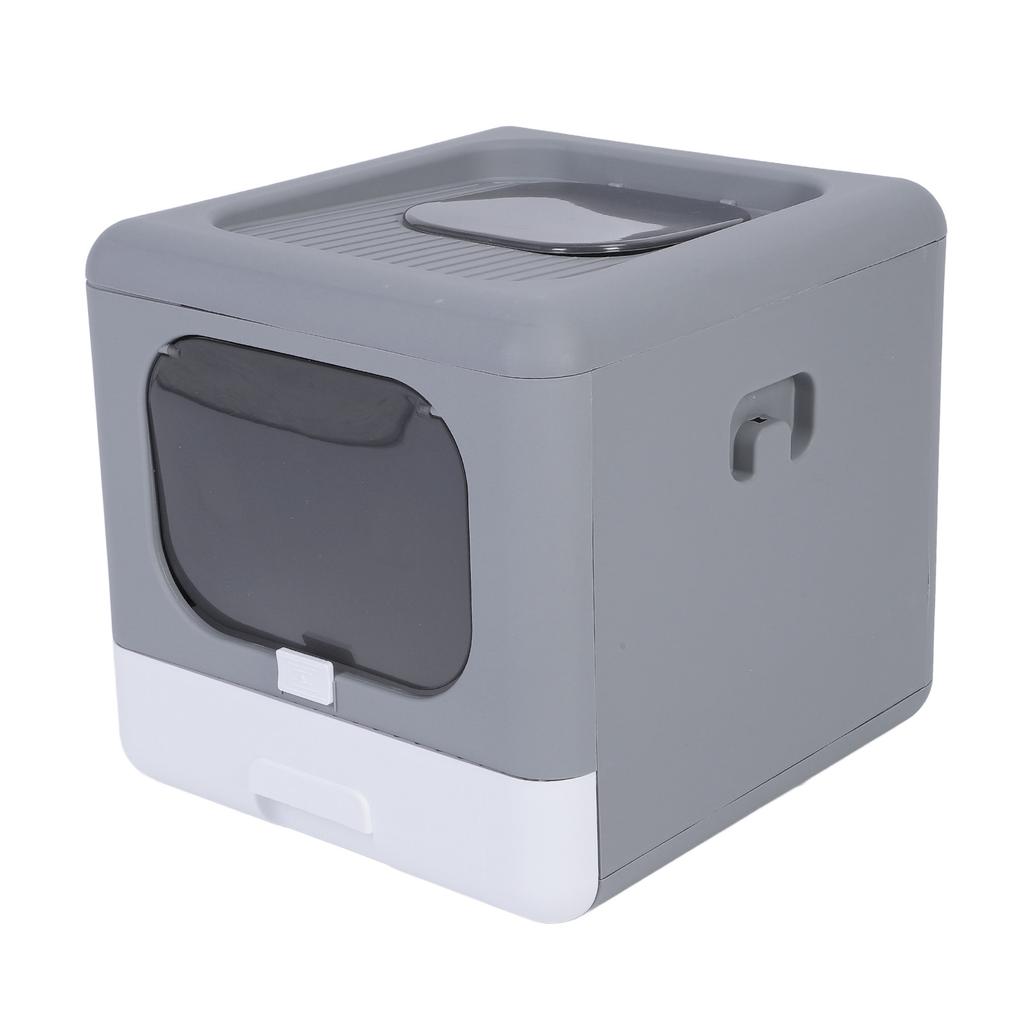Foldable Cat Litter Box Large Size Top Entry Anti Splashing Enclosed Kitty Litter Box for Home