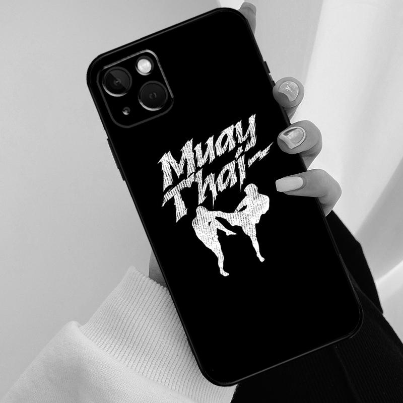 Muay Thai Vechtsport Boksen Telefoonhoesje Voor iPhone 13 12 11 14 15 16 Pro Max Mini X XS Max XR Plus Hoesje Achterkant
