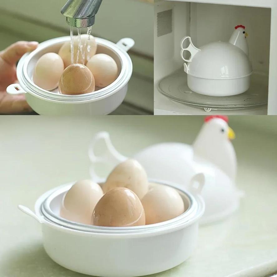 1Pcs Creative Self- Breakfast Microwave Steaming Eggs Container Simple And Fast Eggs Boiling Mold 4 Eggs Boiling Machines