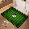 Soccer Ball Green Field Rectangular Rug Nonslip Durable Carpet For Gaming Room Study Living Room Home Party Decor Holiday Gift