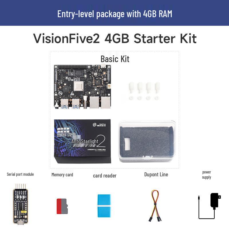 SaiFang VisionFive2 RISC-V con GPU 3D Integrata che Esegue Linux - Disponibili Kit Multipli