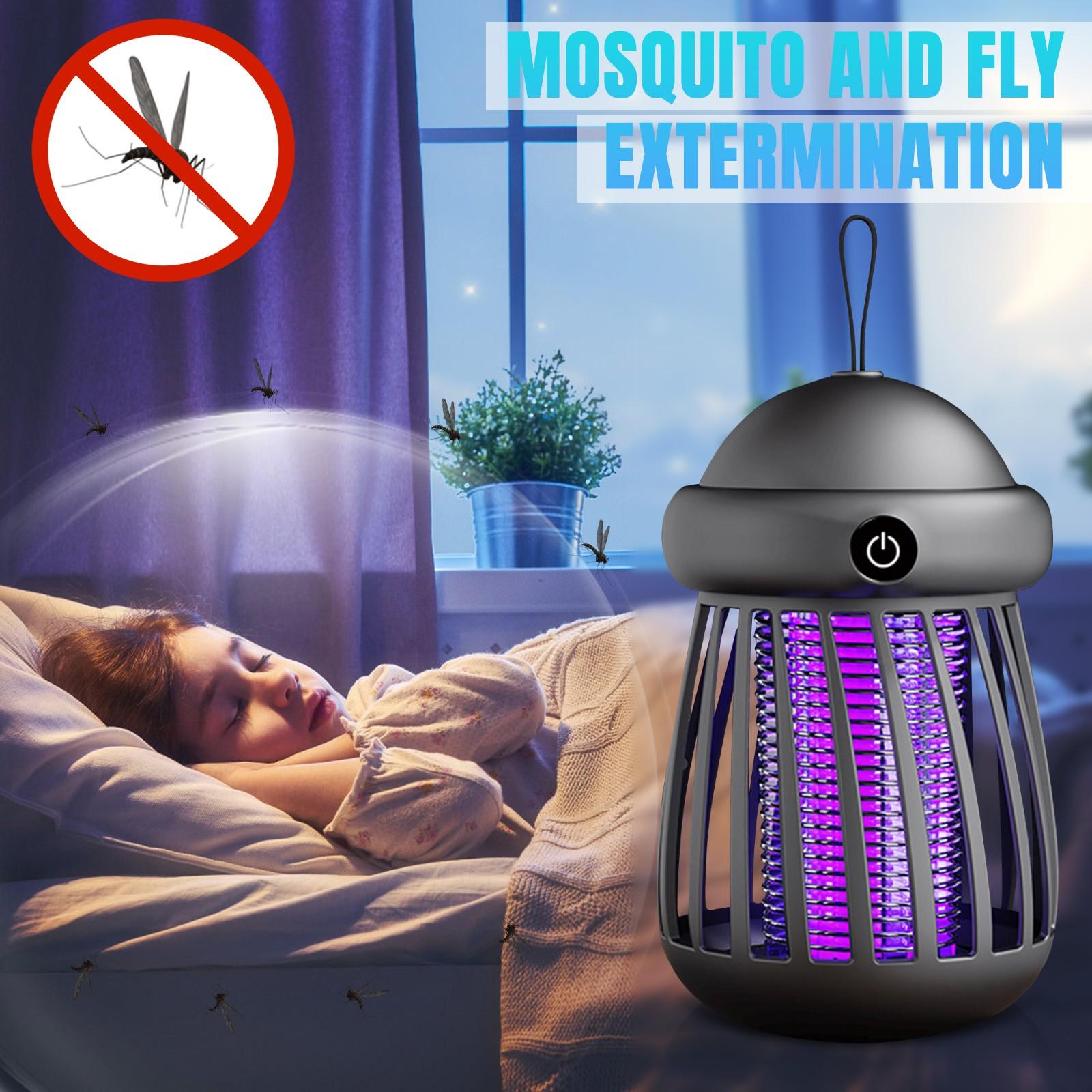 

Наружная перезаряжаемая беспроводная лампа от комаров 2 в 1, электрическая лампа от комаров для летнего кемпинга на открытом воздухе, патио, дома и сада One Size