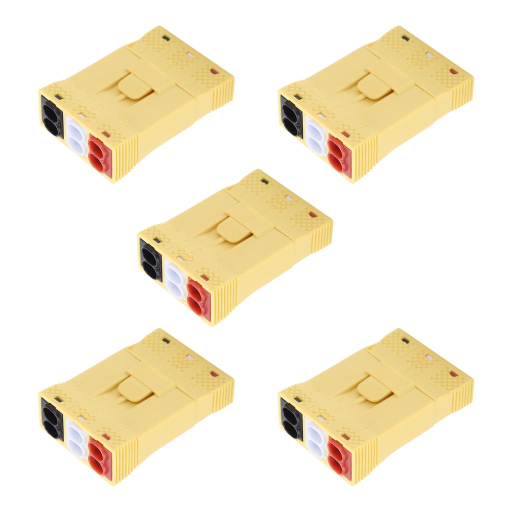 5Pcs Wire Quick Connector 3 In 6 Out OJ636 Yellow Male Female Plugin  for Light