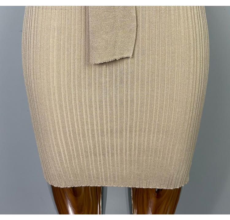 Korean Dongdaemun Slim Knit Dress - Sleeveless, Sash-Detail, Sexy & Elegant Femininity Style