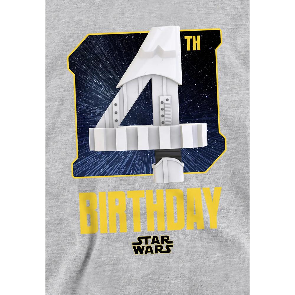 Star Wars Childrens/Kids Heather Relaxed Fit 4th Birthday Hoodie