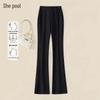 Women's Flared Casual Pants with Side Slit