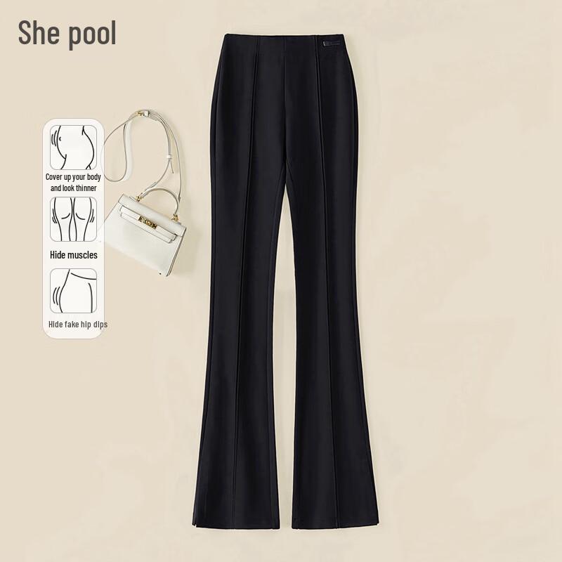 

Women s Flared Casual Pants with Side Slit XXL