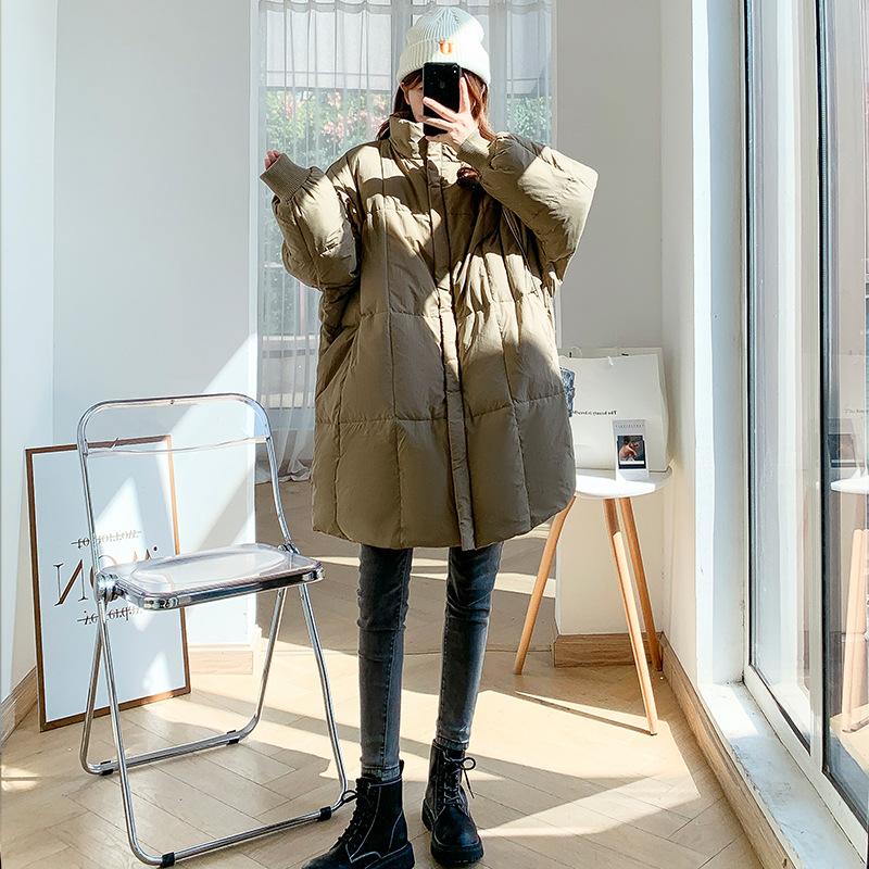 New down padded clothes women's winter long padded jackets loose over the knee padded jackets trendy