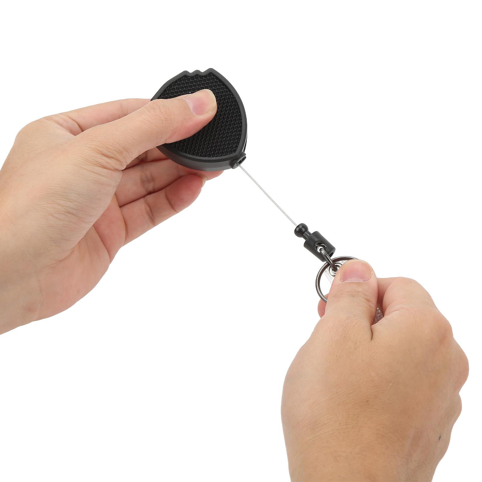 

Уличный выдвижной брелок с задней клипсой, веревкой, износостойкий, с высоким отскоком, растягивающийся, противоугонный