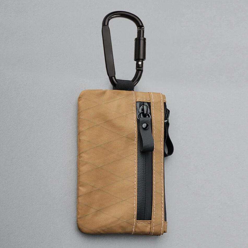 Men's Outdoor Anti-theft Brush RFID Card Bag Multifunctional ID Card Clip Pen Tool Key Headphone Mini Item Storage Bag