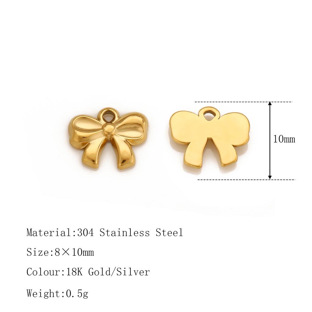 3Pcs Cute Small Bear/Luckly Clover/Heart/Sun Flower Charms PVD Plated Gold Pendants DIY Necklace Bracelet Earring Jewelry Making