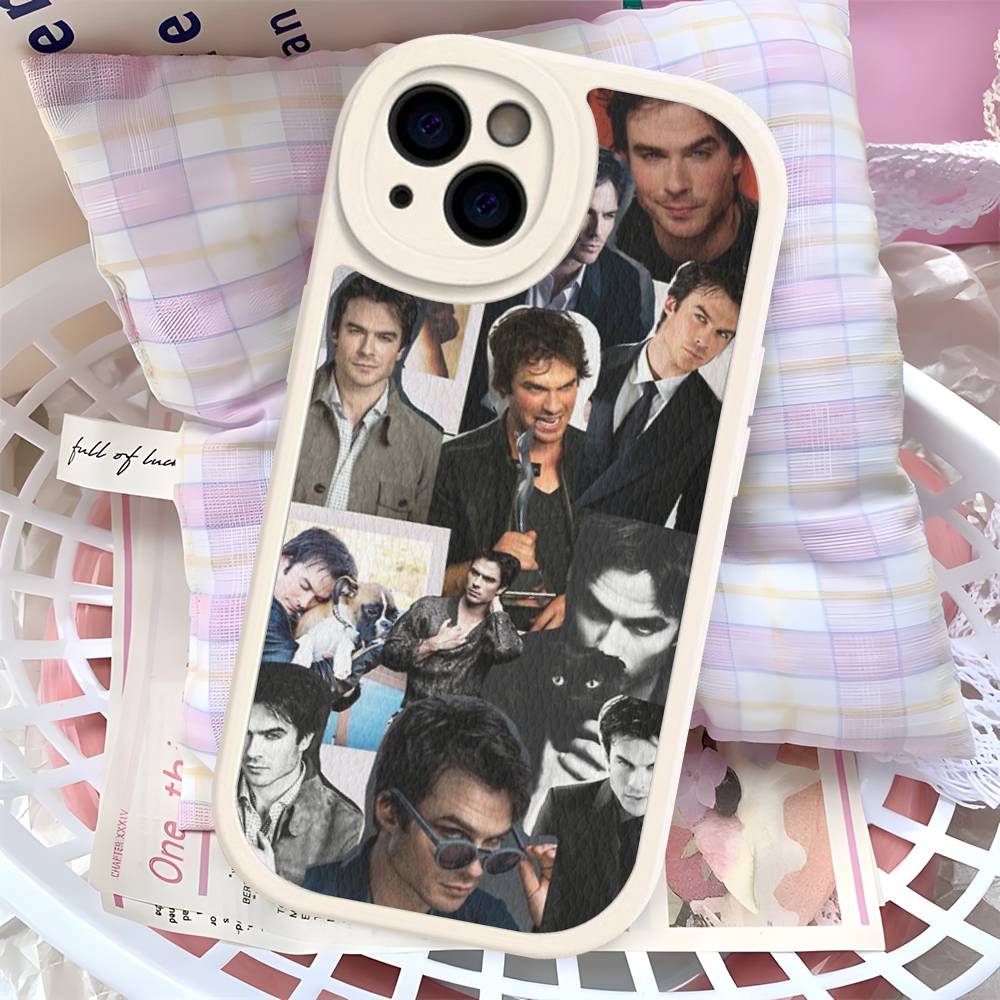 The Vampire Diaries Damon Salvatore Phone Case For IPhone 16 15 14 13 12 11 Pro Max Plus Leather Cover