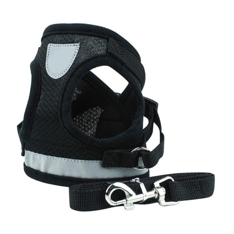 Reflective Safety Pet Dog Harness and Leash Dogs Cat Harnesses Vest Puppy Chest Strap Pug Chihuahua Bulldog Set for Small Medium