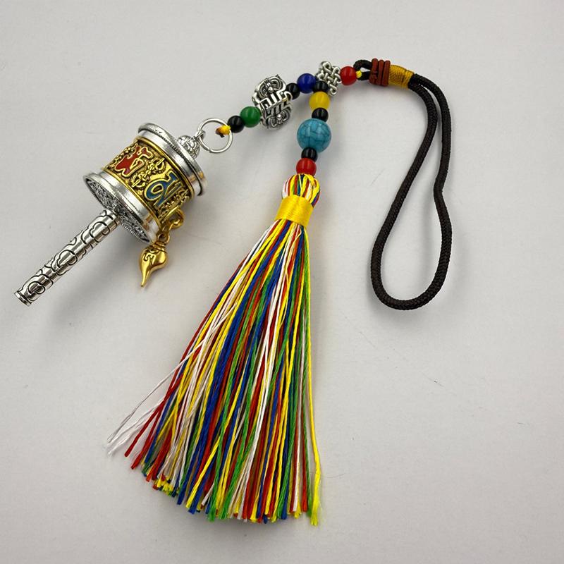 Ethnic Style Colorful Tassel Pendant Keychain Boho Handbag Charms Car Hanging Ornament for Girls Accessories