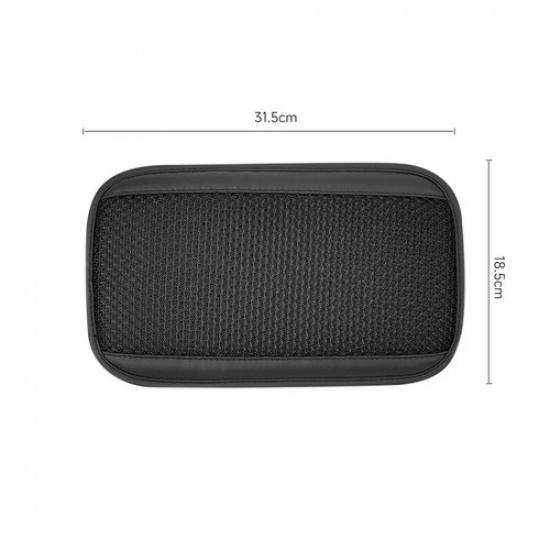 Car Accessories Armrest Cushion Cover Center Console Box Pad Black PU Leather