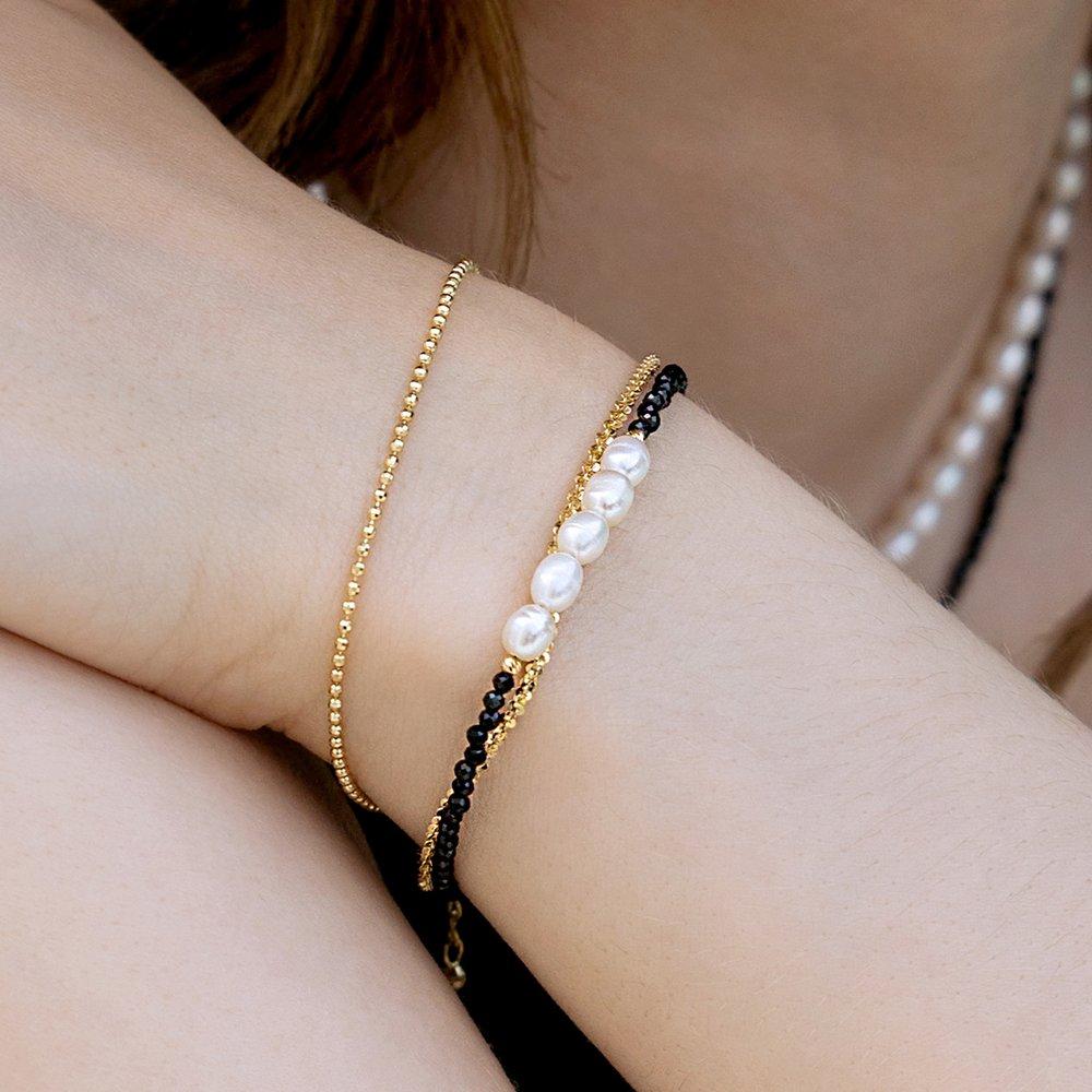 14K Black Bella Freshwater Pearl Bracelet