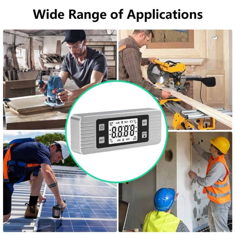 Digital Angles Finders Protractor Inclinometer with Magnetic Base Precisions Measurement Tool Protractors for Woodworking