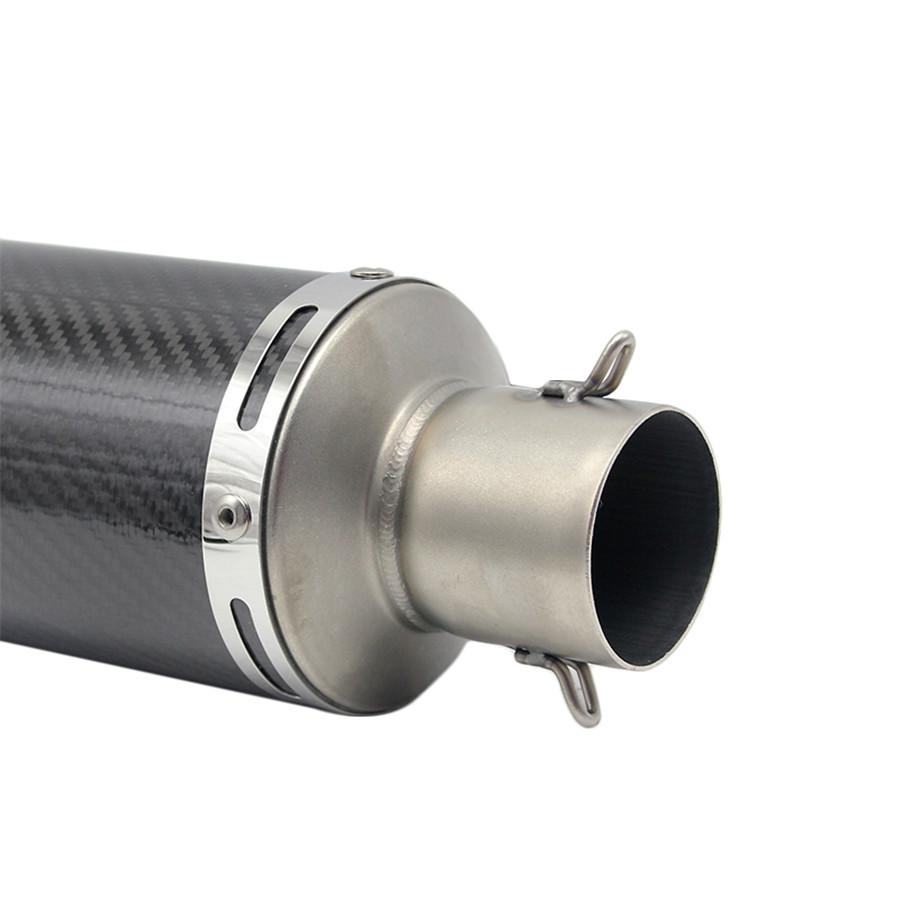 Universal 51mm Motorcycle Real Carbon Fiber Slip-On Exhaust Muffler Pipe Escape with DB Killer for Most Motorcycle