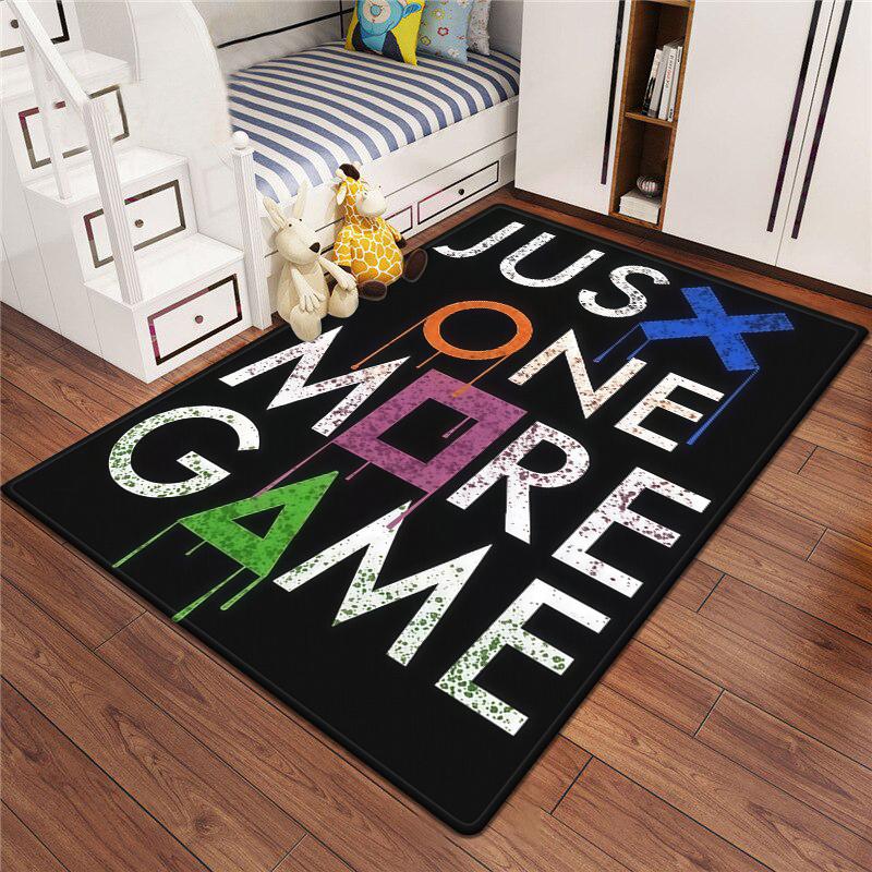 Gaming Esports Geometric Controller Pattern Carpet Mat for Boys Bedroom Gaming  large rug for Living Room Home Decoration Rug