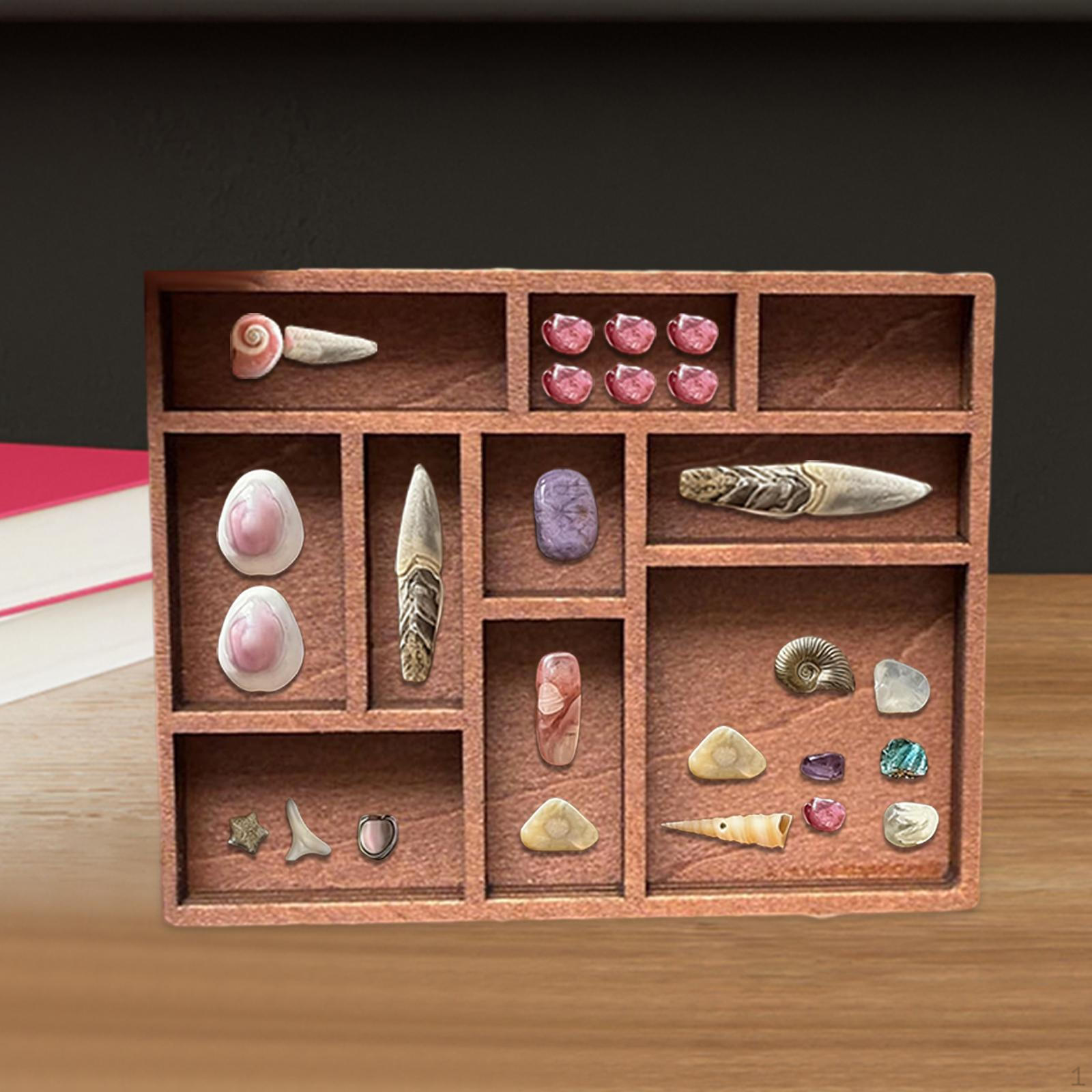 

Миниатюрная полка для мелочей, Деревянные кольца, Подставка для хранения серег, Держатель для коллекционных предметов, Портативная коллекция камней Style A