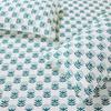 King Size Flat Bedsheet with 2 Pillow Cases | 180 TC | 100% Cotton | Washing Machine Washable | 90 x 108 Inches | Floral Design (Green)