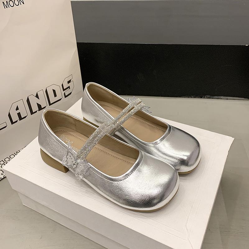 Bow French Mary Jane shoes women's 2025 new late evening breeze flat single shoes with skirts soft-soled beanie shoes
