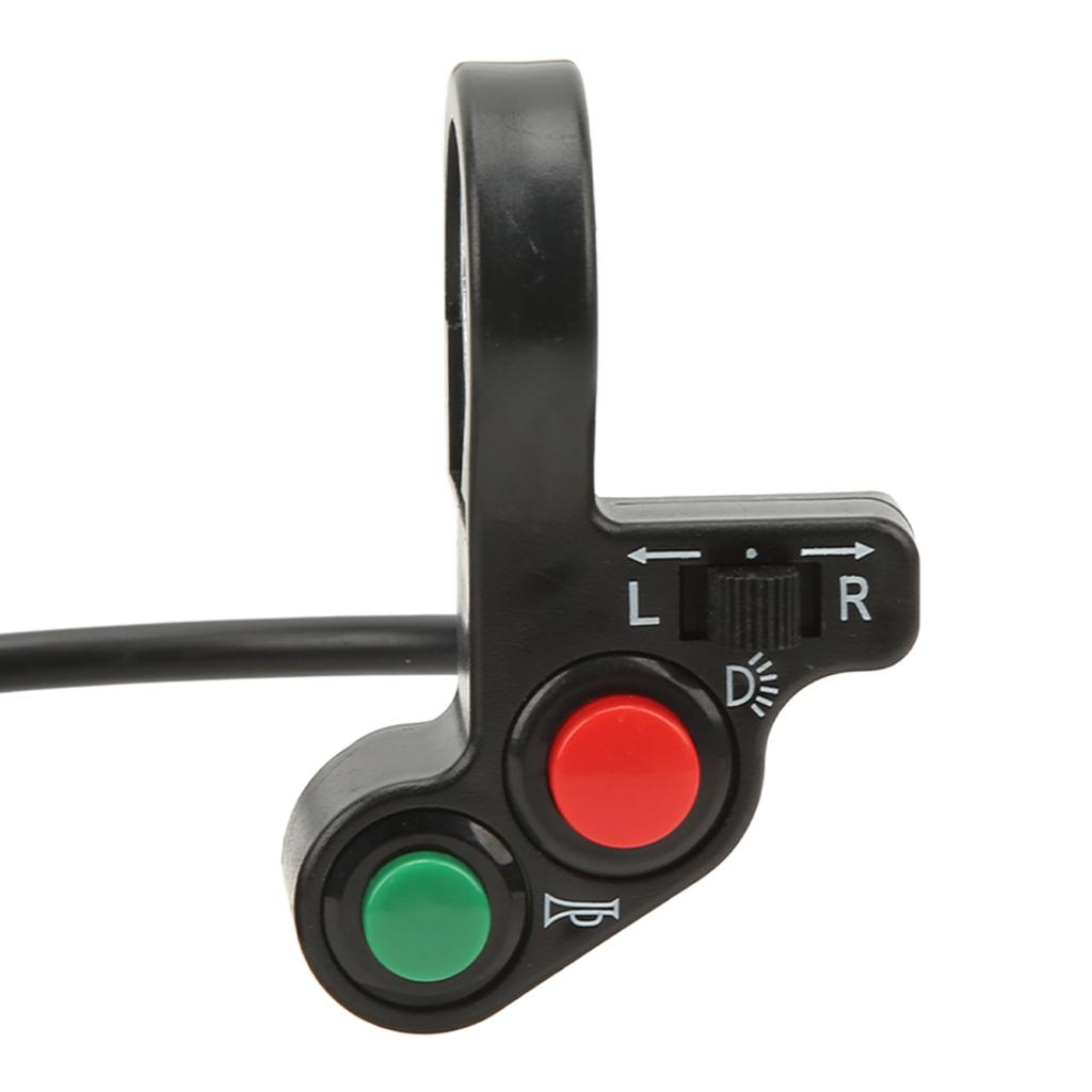 Motorcycle Handlebar Horn Turn Signal Head Light Beam Kill Switch 3 In 1 Button Scooter Motor Power Switch