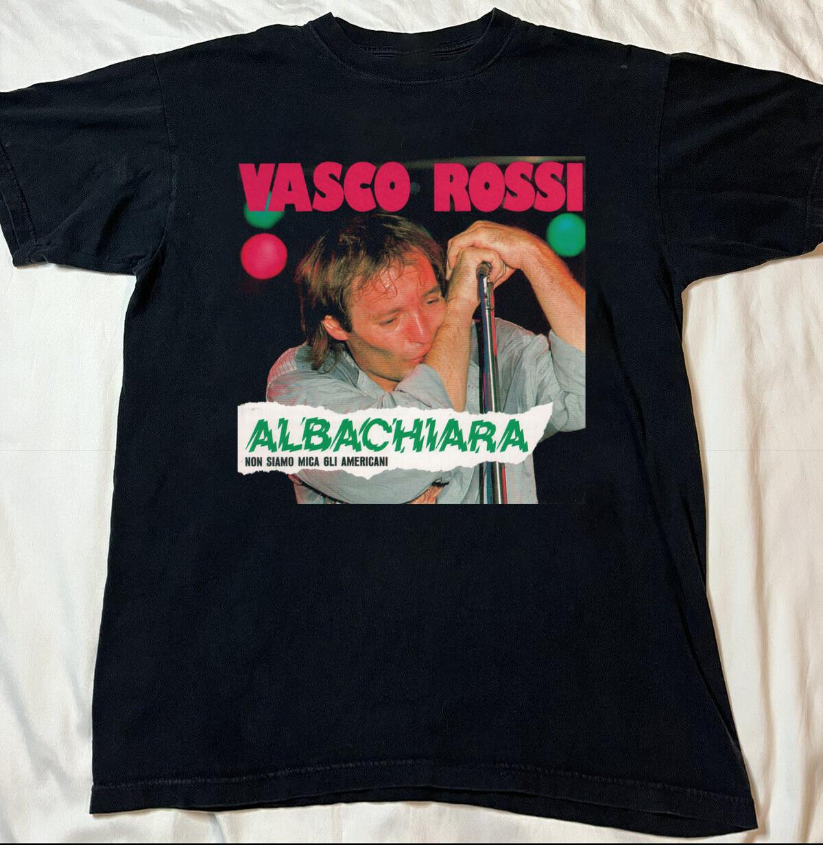 Albachiara album by Vasco Rossi Black Cotton Shirt HL828 S