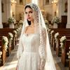 Voal din Dantelă Plas cu Densitate Mare Formă Crocantă Accesoriu pentru Cap de Mireasă cu Margini Florale Rafinate Aspect Retro Elegant pentru Nunți Halloween Gothic